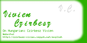 vivien czirbesz business card